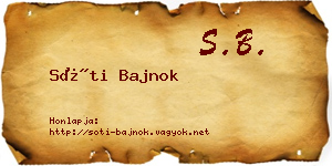 Sóti Bajnok névjegykártya